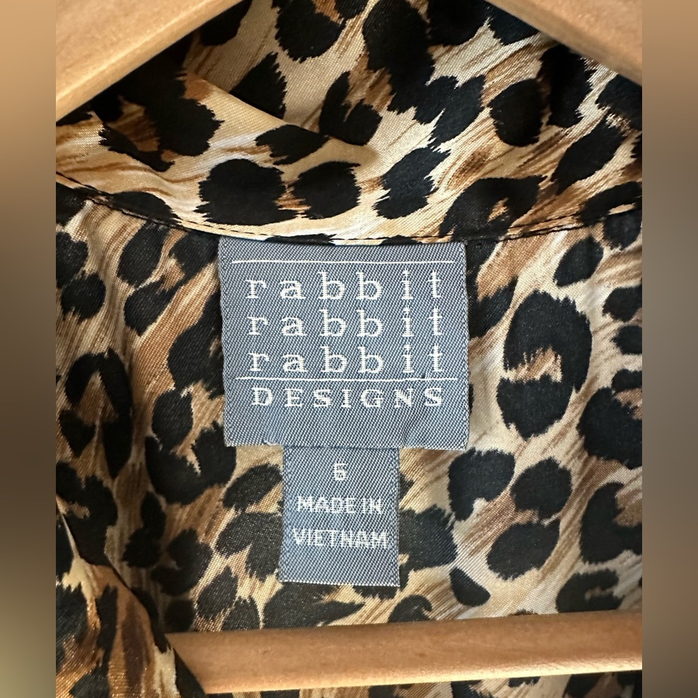 Vintage Rabbit Rabbit Rabbit Designs Leopard Print Wrap Dress - Picture 4 of 13